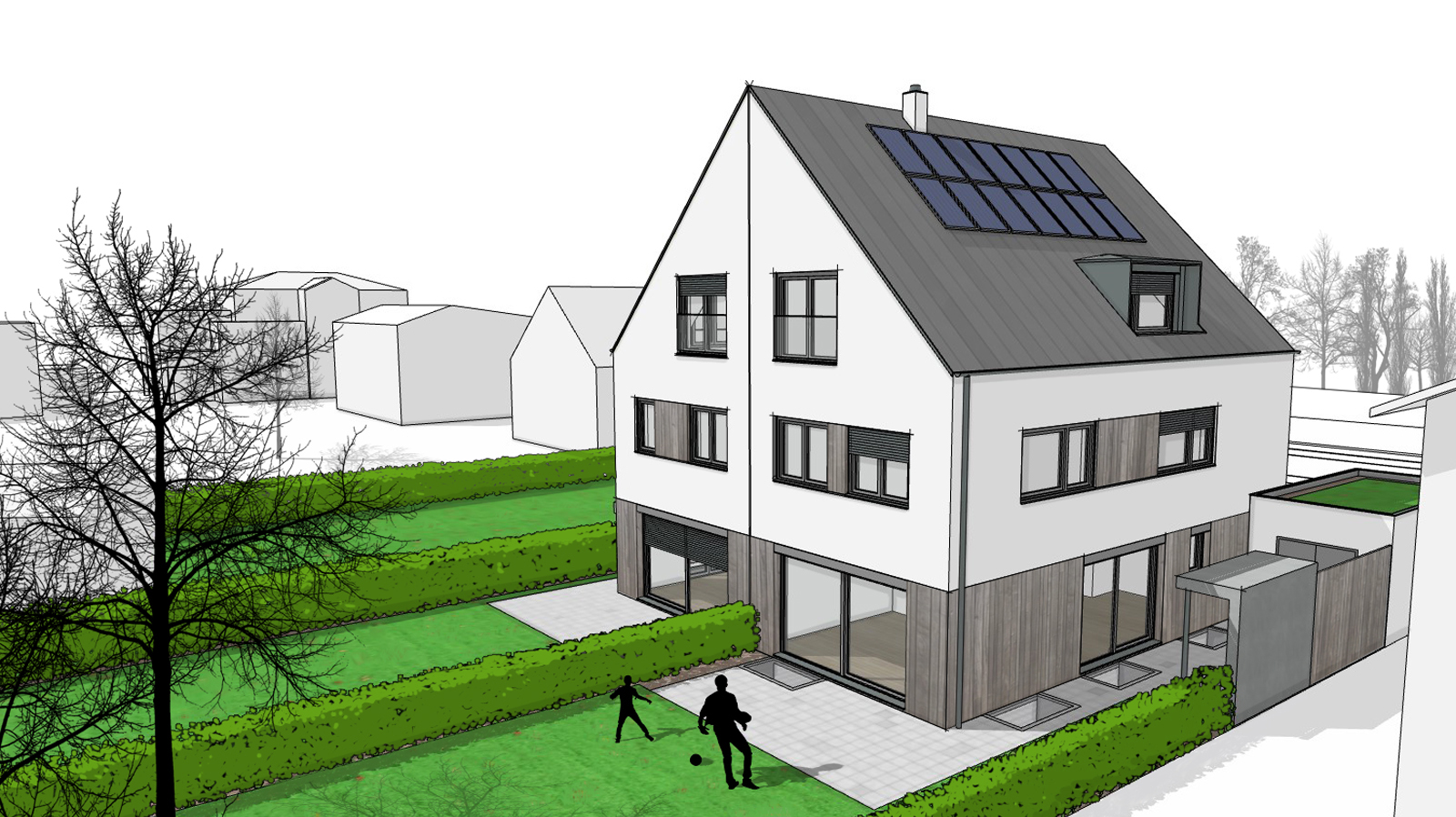 Doppelhausanbau M&uuml;nchen-Obermenzing